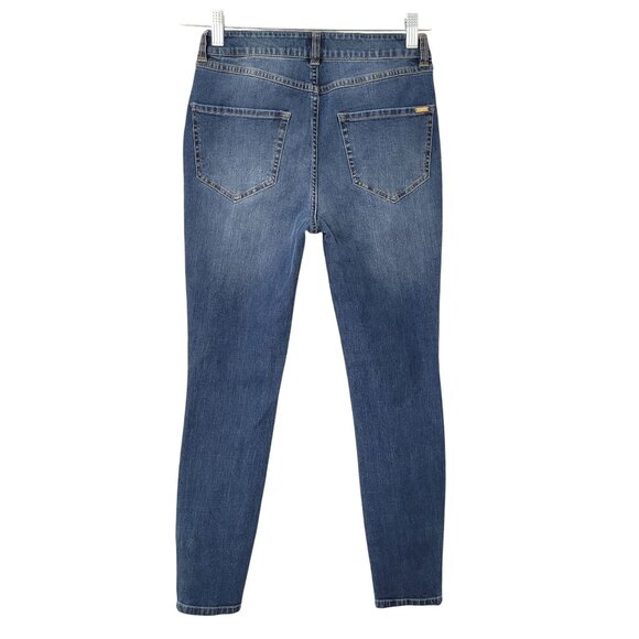 G.I.L.I. Skinny Jeans With Ankle Zippers Womens Size 2 Blue Denim Stretch - Picture 2 of 9